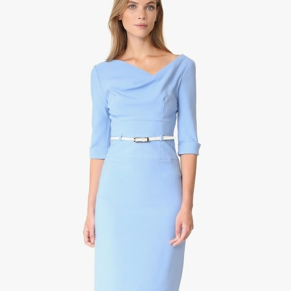 Black Halo Jackie O Classic 3/4 Sleeve Elegant Women's Dress, Size 6 - Picture 8 of 10